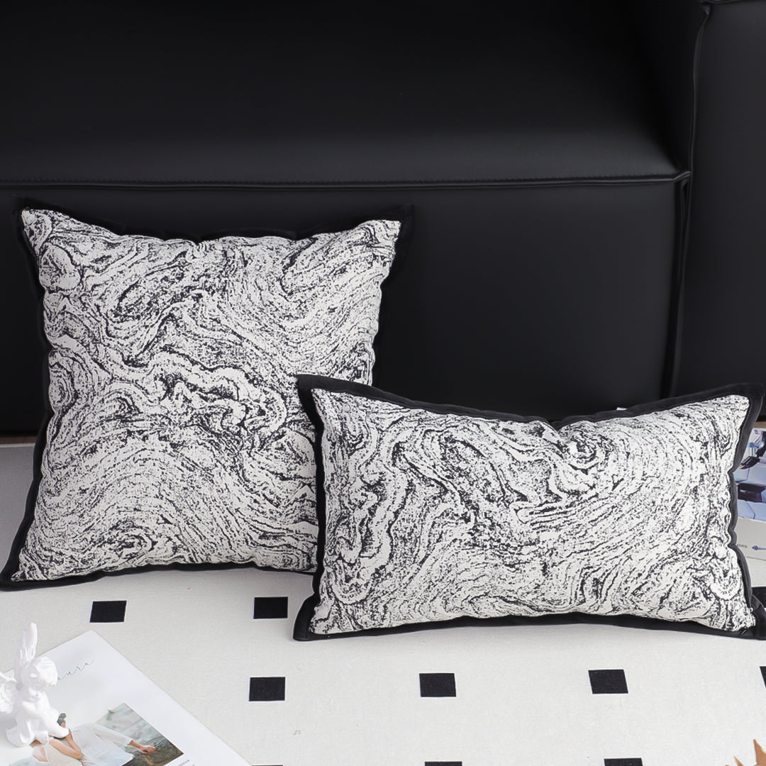 SOGA 30x50cm Artistic Black Border Rectangular Pillowcase