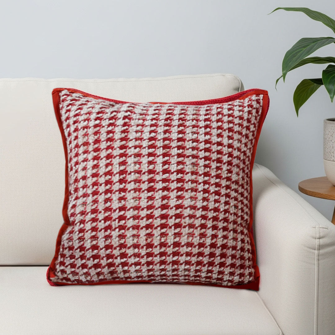 SOGA 45cm Cozy Chic Houndstooth Pillowcase