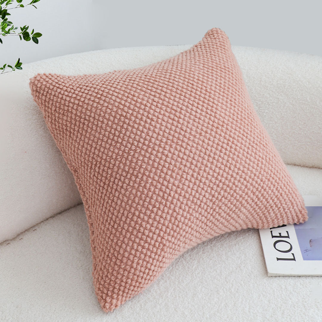 SOGA 45cm Textured Coral Pillowcase