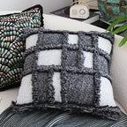 SOGA 2X 45cm Luxurious Faux Fur Textured Checkered Pillowcase
