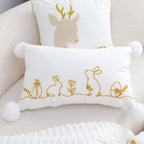 SOGA 30x50cm Whimsical Bunny Embroidered Pillowcase