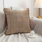 SOGA 45cm Cozy Woven Brown Pillowcase