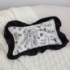 SOGA 30x50cm Chic Botanical Bliss Black & White Lumbar Pillowcase