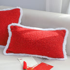 SOGA 30x50cm Luxe Burgundy Textured Lumbar Pillow Cover