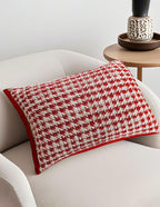SOGA 2X 30x50cm Cozy Textured Red & White Pillowcase