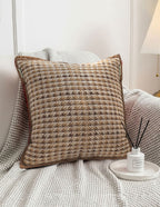 SOGA 2X 45cm Cozy Woven Brown Pillowcase