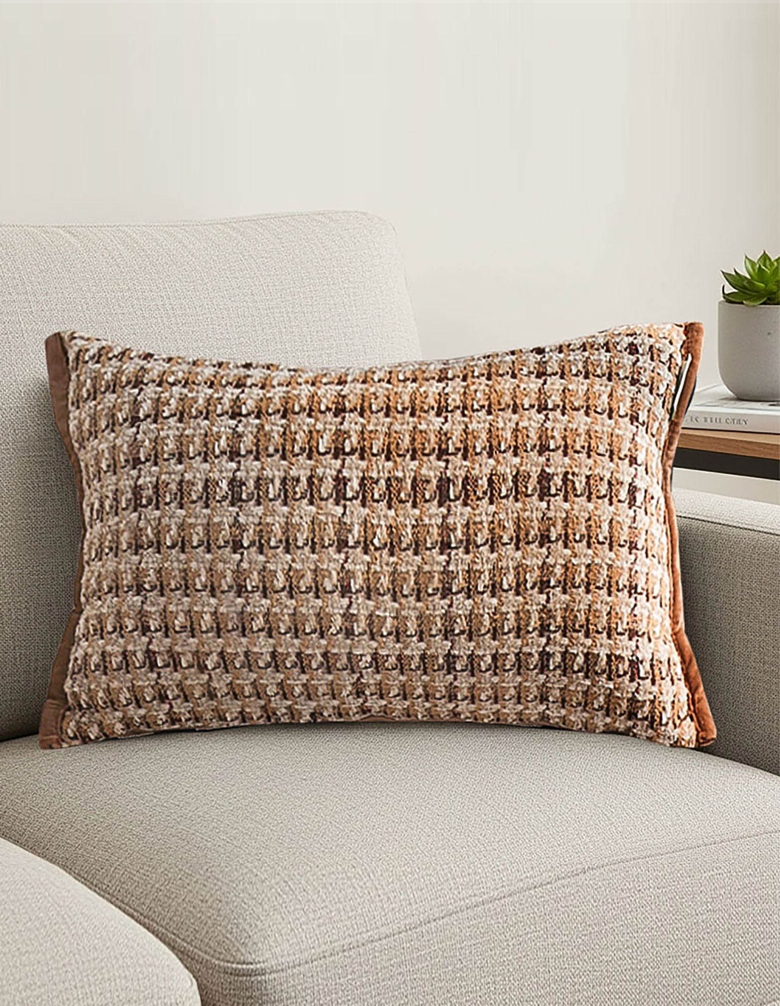 SOGA Set of 2 Modern Brown Pillowcases – 30x50cm Decorative Cushion Covers
