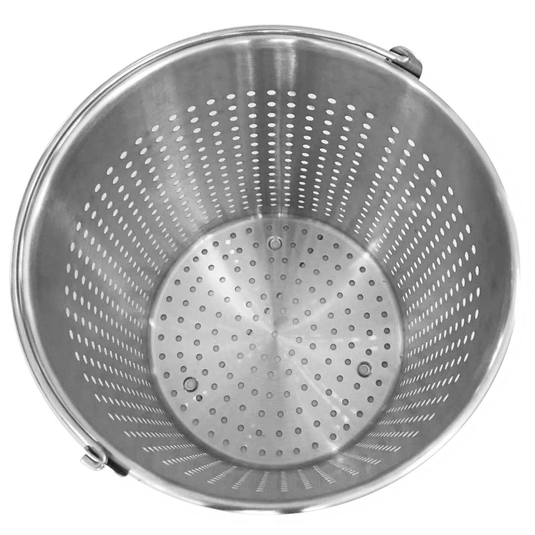 SOGA 2X 50L 18/10 Stainless Steel Perforated Stockpot Basket Pasta Strainer with Handle