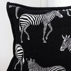 SOGA Set of 2 – 45cm Wildlife Zebra Scene Decorative Pillow Covers, Black & White Cushion Covers