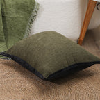 SOGA 45cm Soft Olive Green Square Decorative Pillowcase