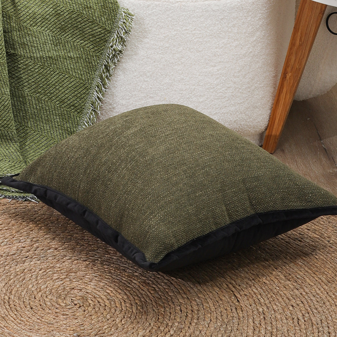 SOGA 45cm Soft Olive Green Square Decorative Pillowcase