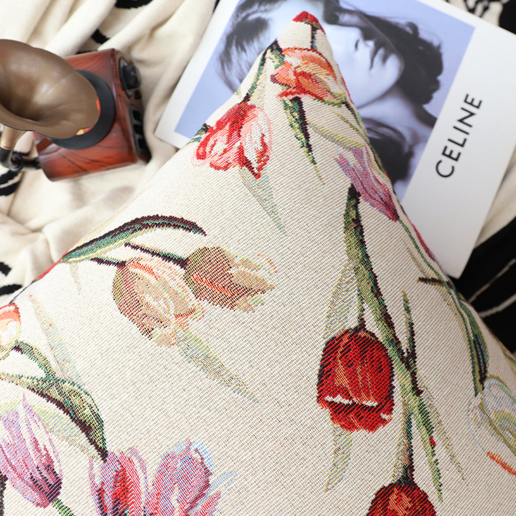 SOGA 45cm Botanical Floral Pillowcase (Light)