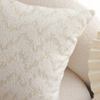 SOGA 45cm Cream Chevron Embroidered Pillowcase