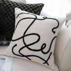 SOGA 45cm Minimalist Abstract Line Art Pillow Cover
