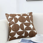 SOGA 45cm Retro Geometric Circle Pillow Cover