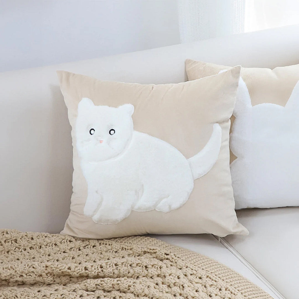 SOGA 45cm Adorable Cat Silhouette Pillowcase