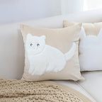 SOGA 45cm Adorable Cat Silhouette Pillowcase