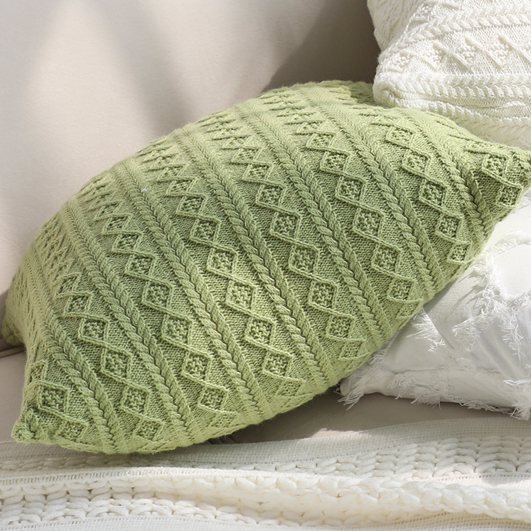 SOGA 45cm Cable Knit Fresh Pillowcase