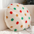SOGA 45cm Colorful Polka Dot Round Pillowcase