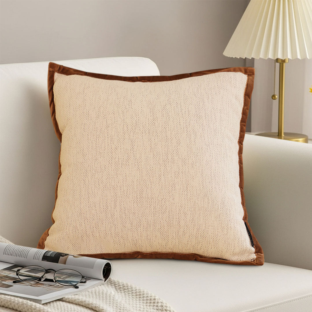 SOGA 45cm Vintage Off-White Square Decorative Pillowcase