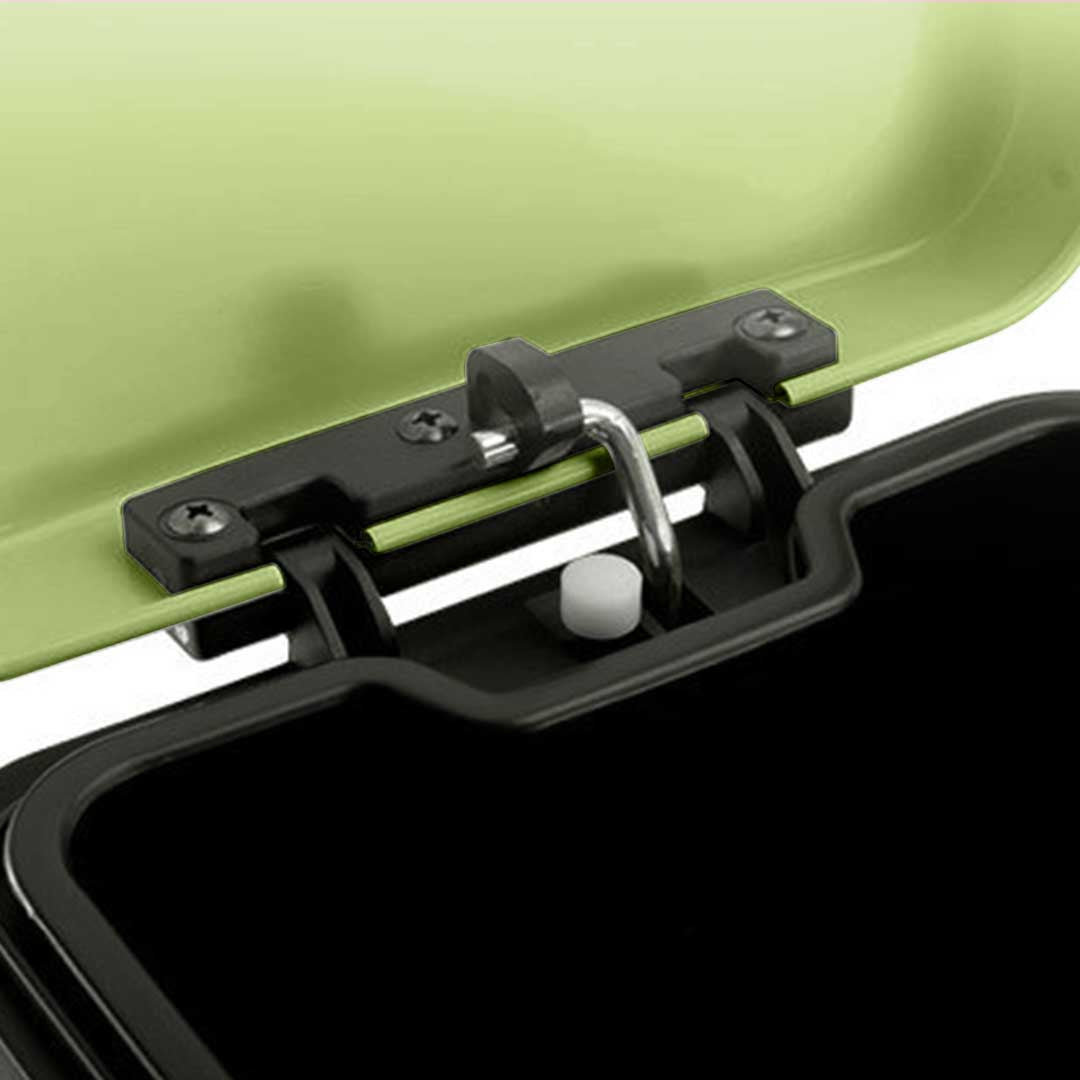 SOGA 2X Foot Pedal Stainless Steel Rubbish Recycling Garbage Waste Trash Bin Square 6L Green