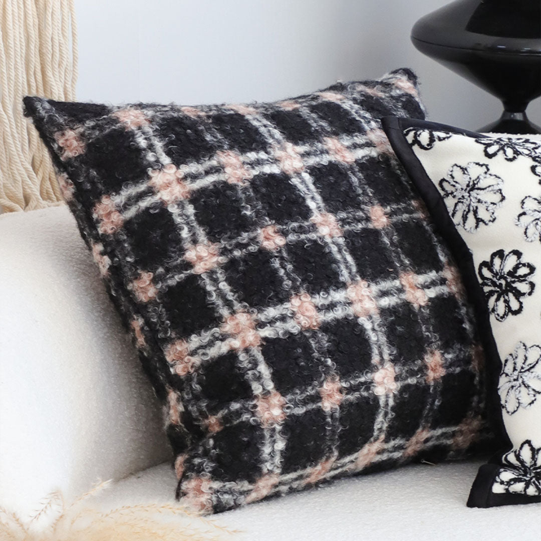 SOGA 45cm Cozy Cabin Plaid Pillowcase