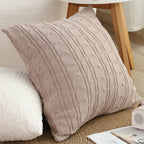 SOGA 2X 45cm Dusty Rose Cable Knit Decorative Pillowcase