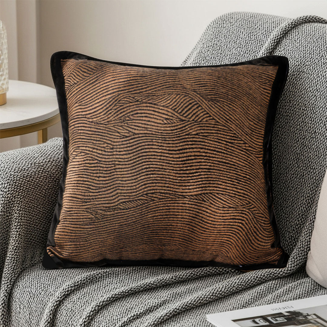 SOGA 45cm Square Textured Wave Pillowcase – Modern Style & Cozy Accent Cover