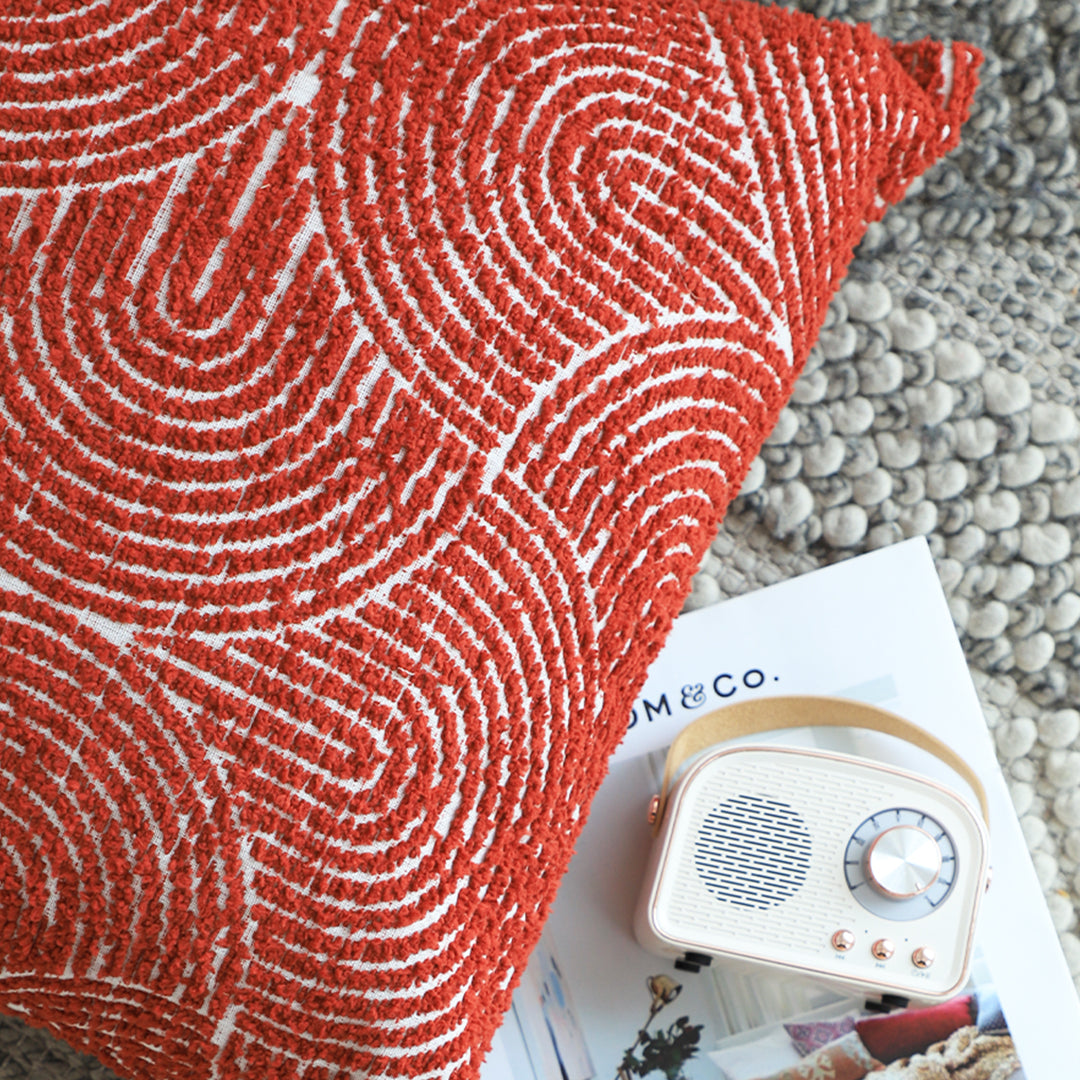 SOGA 30x50cm Cinnabar Burnt Orange Lumbar Pillowcase