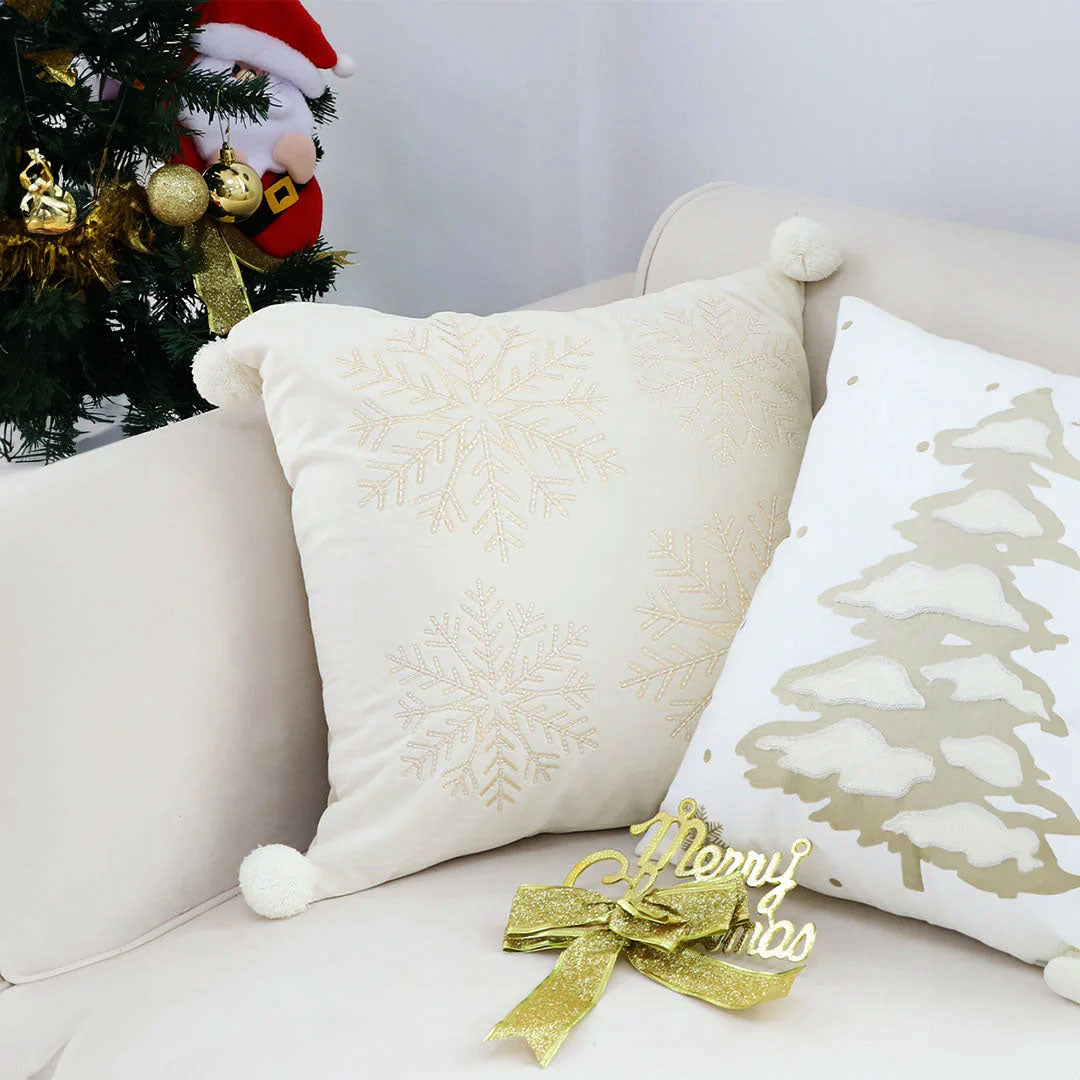 SOGA 45cm Classic Cream Holiday Pillowcase