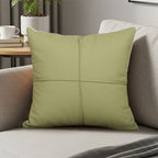 SOGA 45cm Luxurious Olive Green Faux Leather Pillowcase