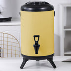 SOGA 4.8 Gal Stainless Steel Insulated Milk Tea Barrel Hot and Cold Beverage Dispenser Container with Faucet Yellow
