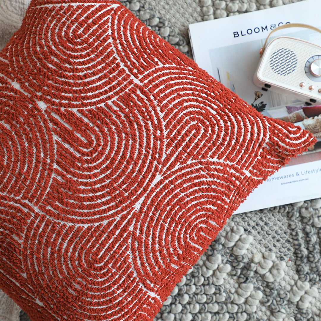 SOGA 30x50cm Cinnabar Burnt Orange Lumbar Pillowcase