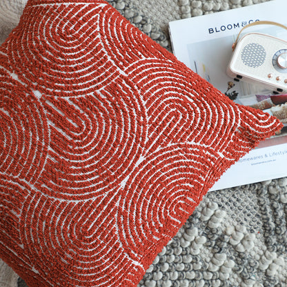 SOGA 30x50cm Cinnabar Burnt Orange Lumbar Pillowcase