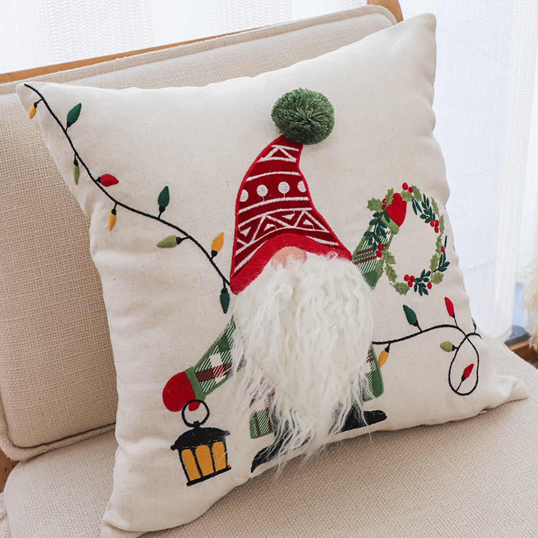 SOGA 2X 45cm Festive Gnome Christmas Pillow Cover