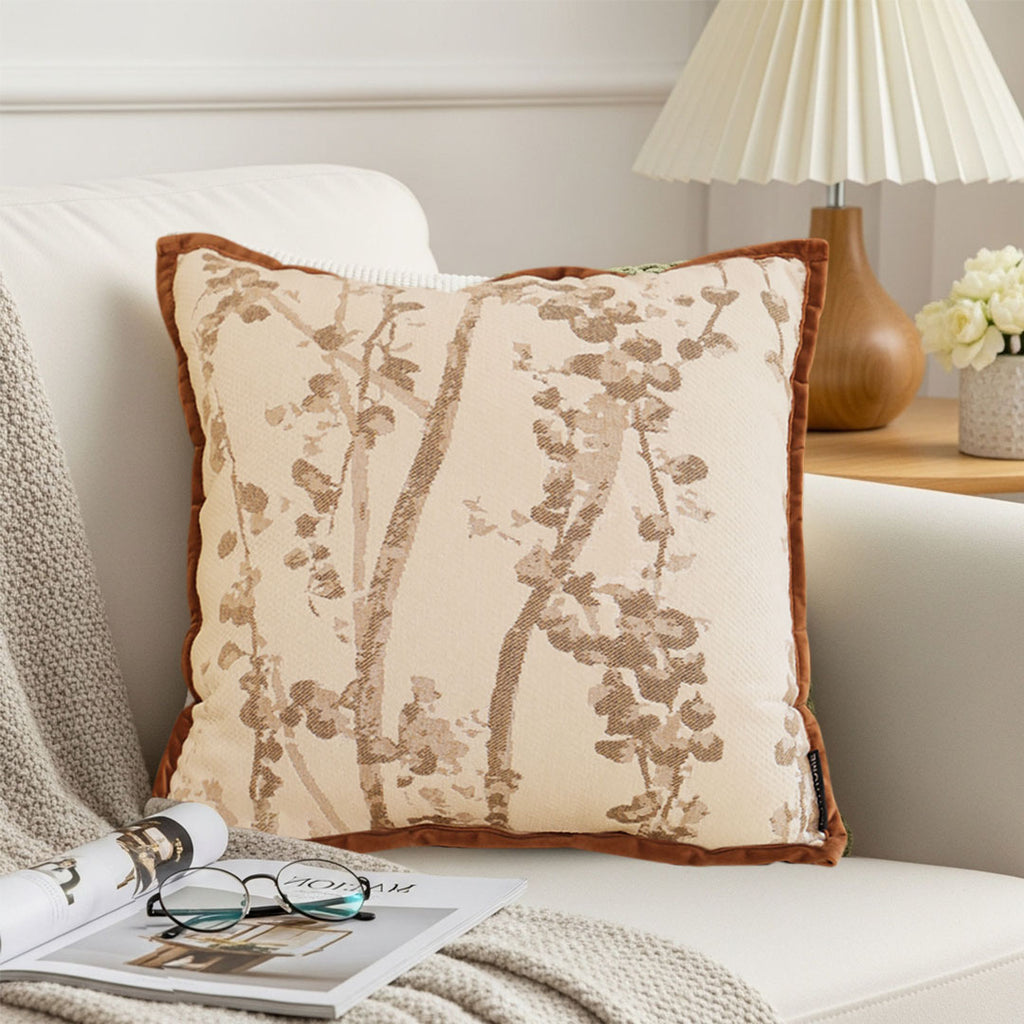 SOGA 45cm Botanical Branch Print Decorative Pillowcases
