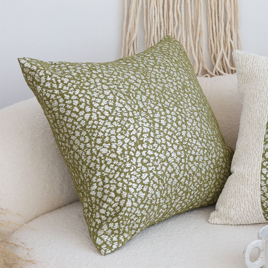 SOGA 45cm  Modern Olive Green Pillowcase – Textured Style for Any Space