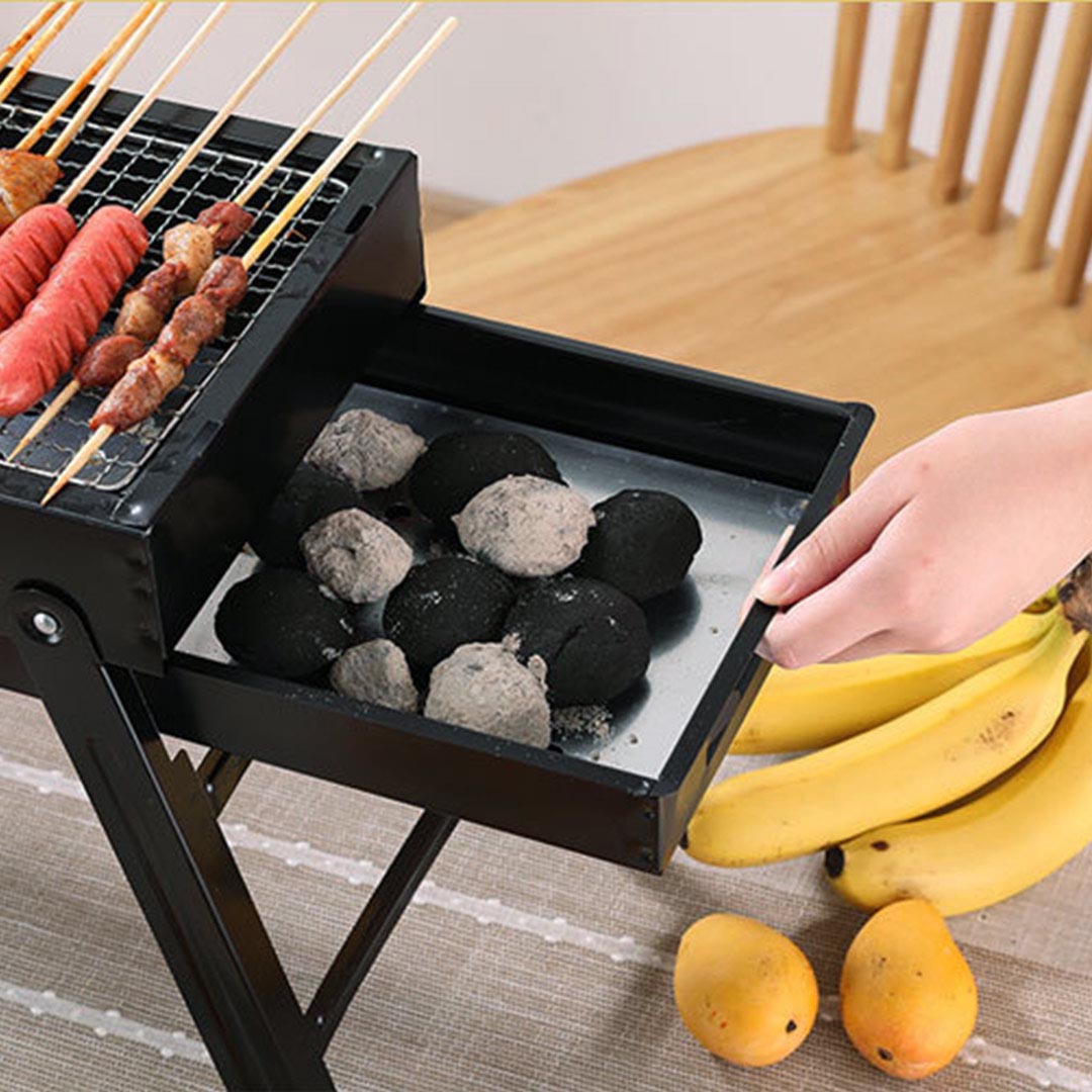 SOGA 2X 60cm Portable Folding Thick Box-Type Charcoal Grill for Outdoor BBQ Camping