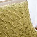 SOGA 45cm Sage Green Cable Knit Pillow Cover