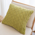 SOGA 2X 45cm Sage Green Cable Knit Pillow Covers – Soft Decorative Cushion Cases for Sofa, Bed, and Home Décor