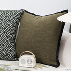 SOGA 45cm Soft Olive Green Square Decorative Pillowcase