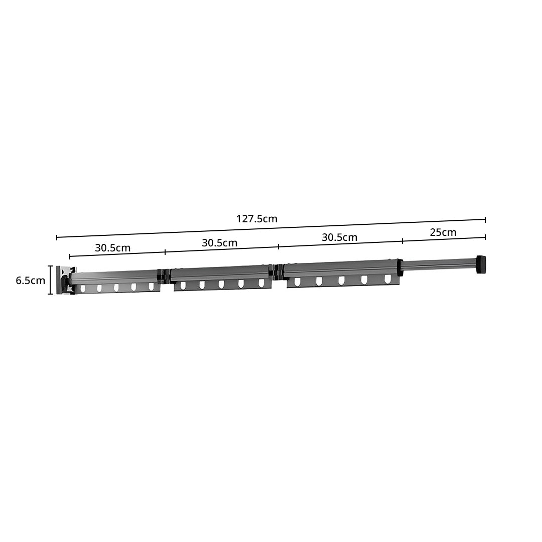 SOGA 2X 50.2 in Wall-Mounted Clothing Dry Rack – Retractable Space-Saving Foldable Hanger