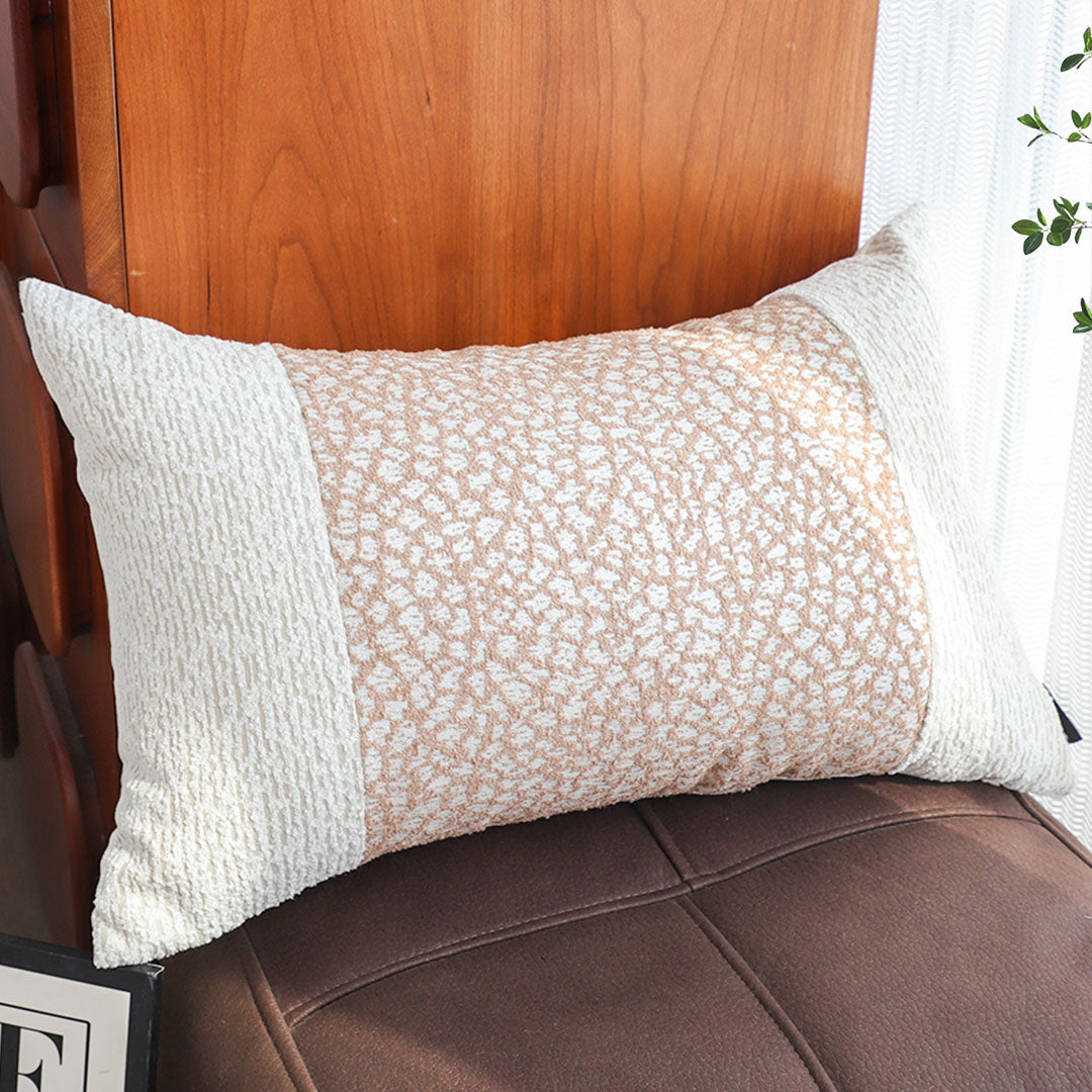 SOGA 2X 30x50cm Kalen Rose Gold Flecked Lumbar Pillowcase