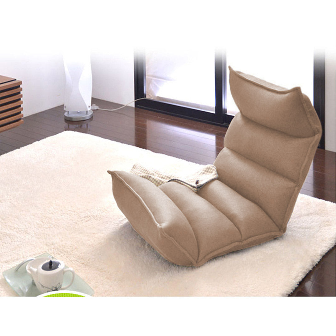 SOGA 2X Foldable Tatami Floor Sofa Bed Meditation Lounge Chair Recliner Lazy Couch Khaki