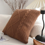 SOGA 45cm Sohobo Rectangle Knitted Cushion Cover with Boho Fringe