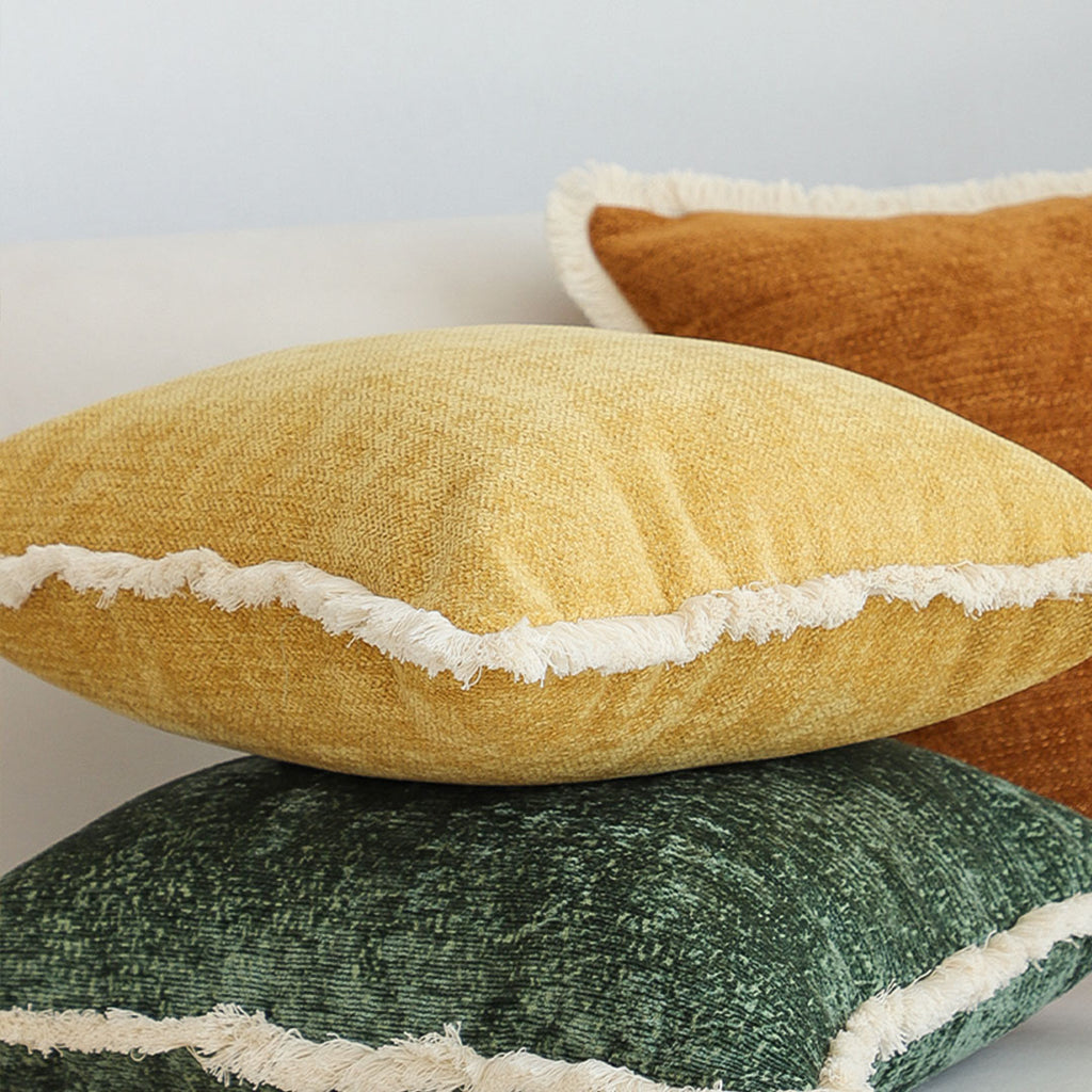 SOGA 45cm Mustard Yellow Pillowcase