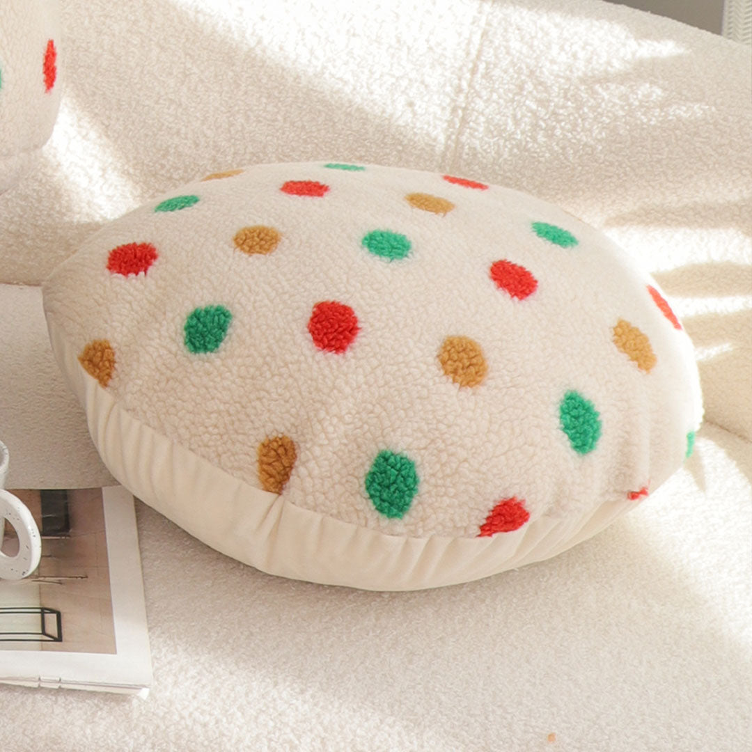 SOGA 2X 45cm Colorful Polka Dot Round Pillowcase