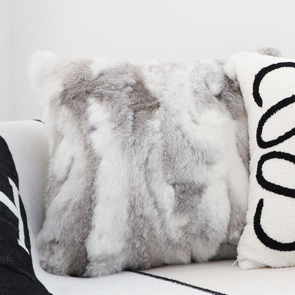 SOGA 45cm  Premium White Faux Fur Pillowcase