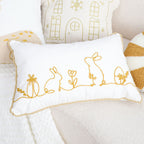 SOGA 30x50cm Elegant White Easter Embroidered Pillowcases