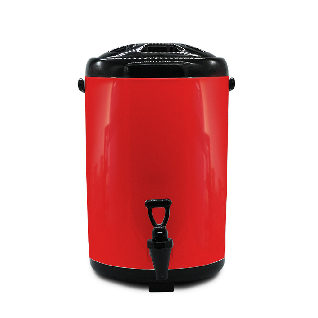 SOGA 4X 4.2 Gal Stainless Steel Insulated Milk Tea Barrel Hot and Cold Beverage Dispenser Container with Faucet Red